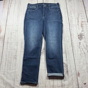 NYDJ GIRLFRIEND JEANS WOMEN'S SIZE 8 STRETCH DENIM CROPPED